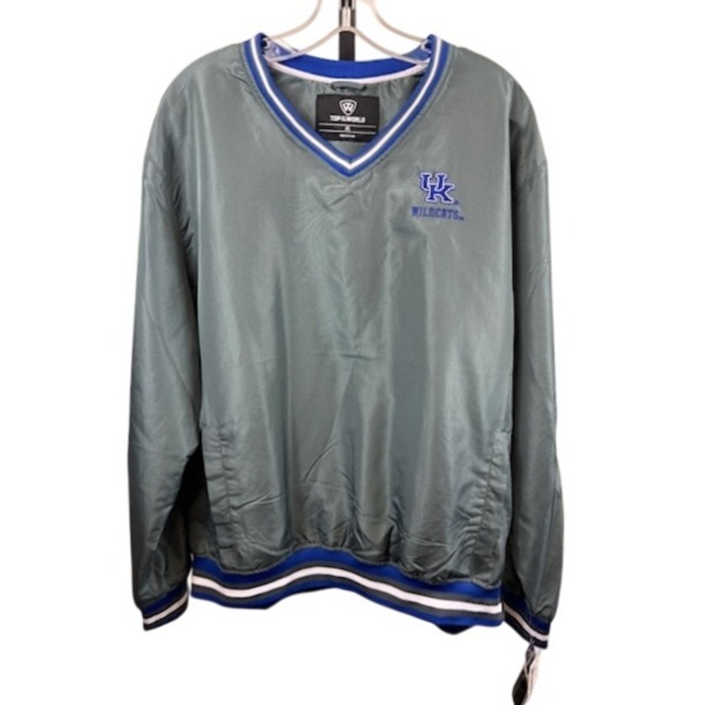 TOTW Kentucky Wildcats UK Pullover Performance Windbreaker Rain Jacket Size XL